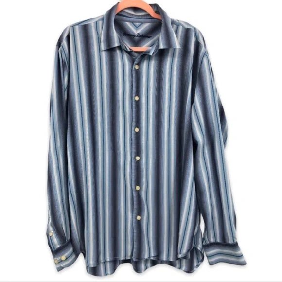 Tommy Bahama Other - SOLD! Tommy Bahama Tencel Lyocell Striped Long Sleeve Button Down XL